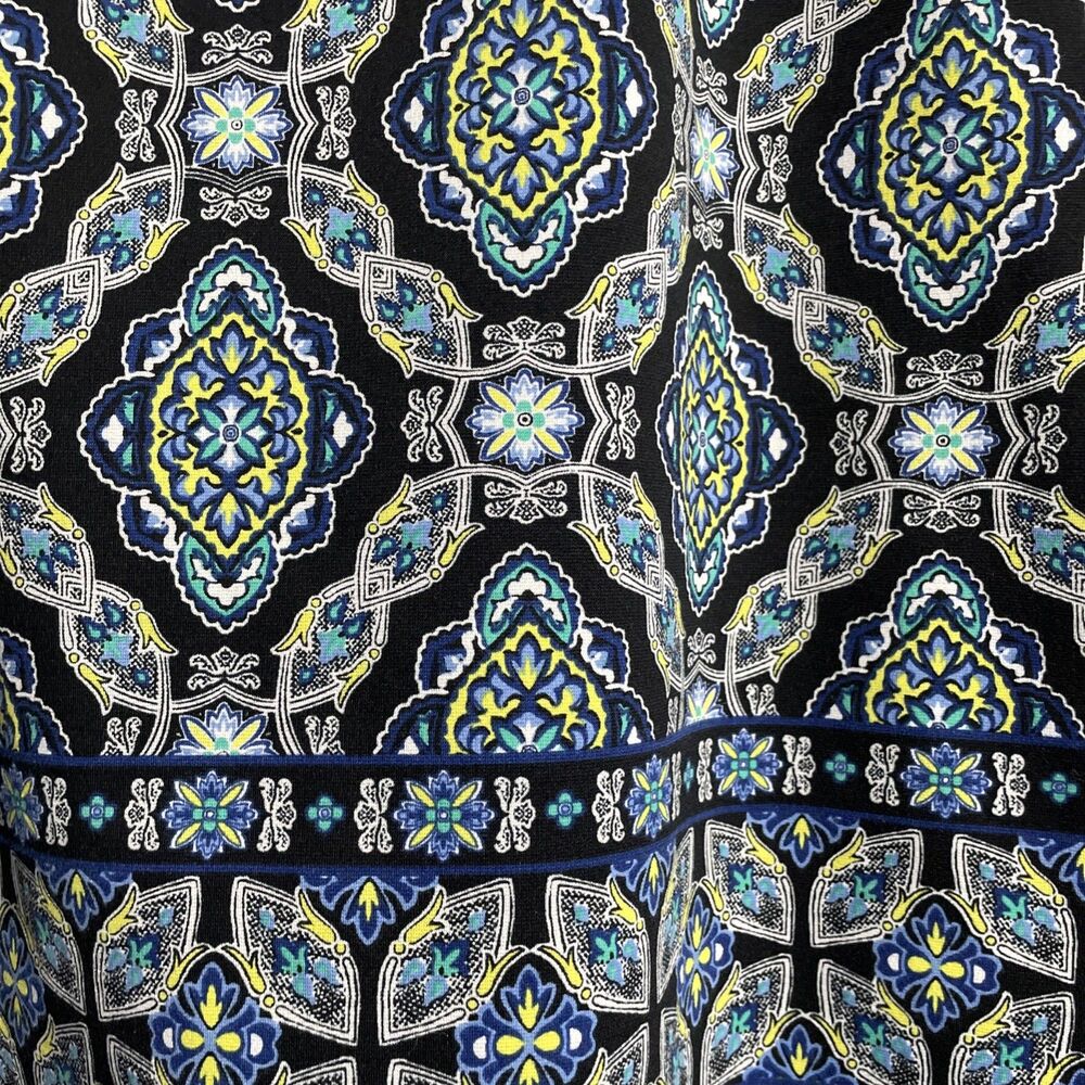 Talbots Blue Paisley Print Skirt Women's 16W Midi Length Casual Career Wear - Picture 2 of 8